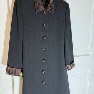Stylish Long Sleeve Crepe Coat Dress